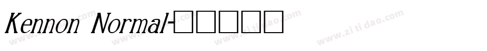 Kennon Normal字体转换